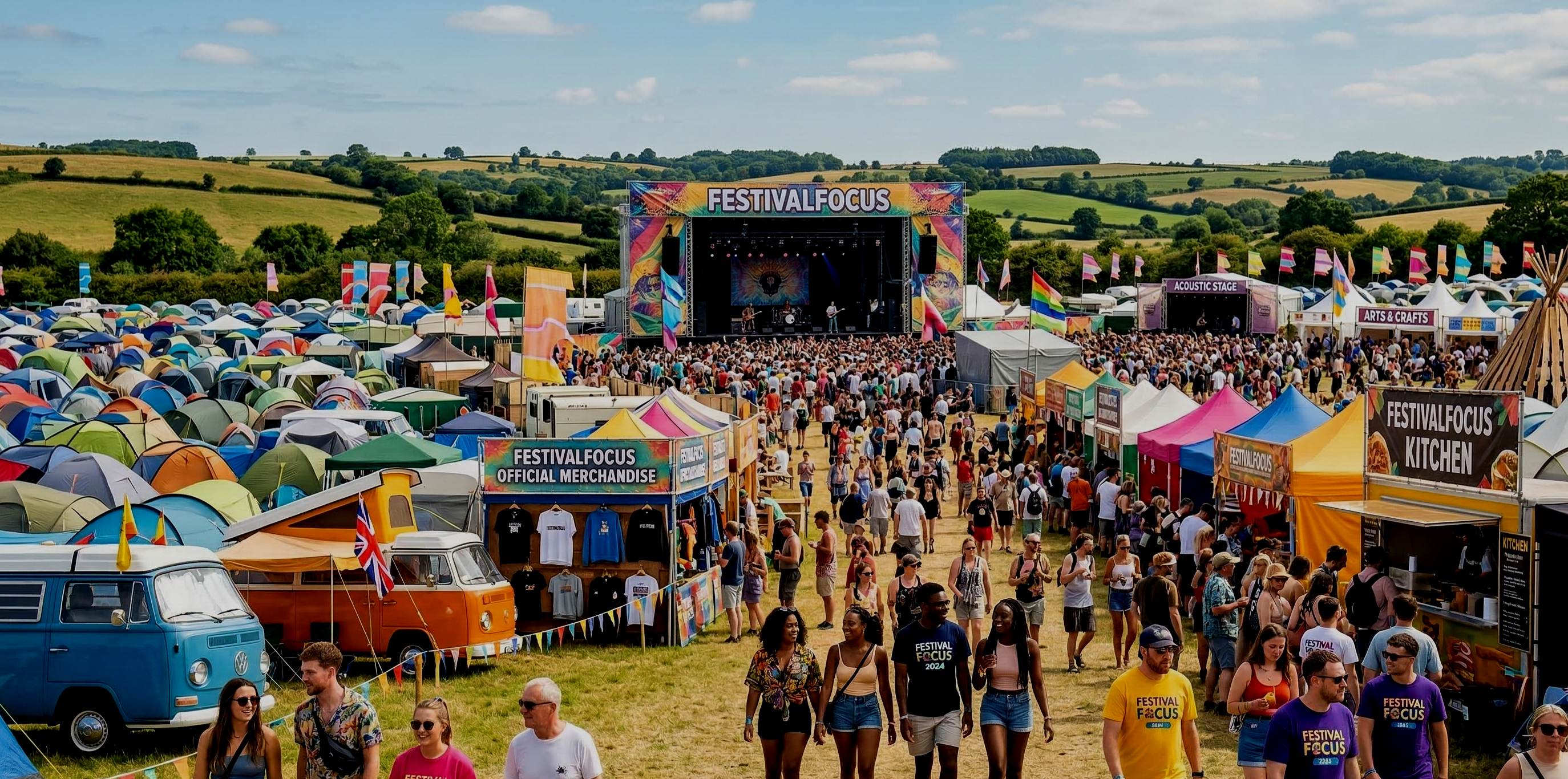 Festival crowd backdrop